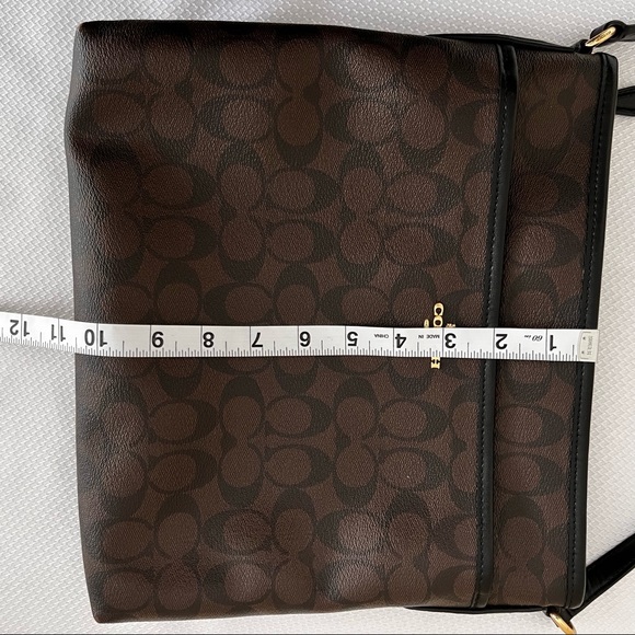 Coach Rowan File Crossbody Signature Monogram Bag Brown - Picture 15 of 15
